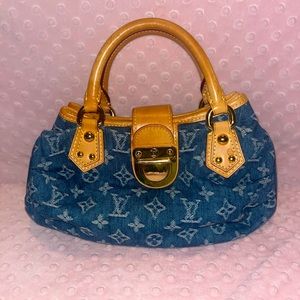 Vintage Louis Vuitton pre love denim hand bag
